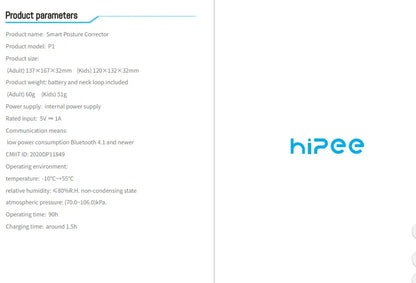 Hipee Smart Posture Correction Device Posture Training device Corrector For Adult Child Hunchback Correction (fast shipping)