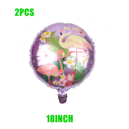 Hawaii Party Decorations Disposable Tableware Hawaii Summer Tropical Party Supplies Flamingo Aloha Birthday Party Decoration