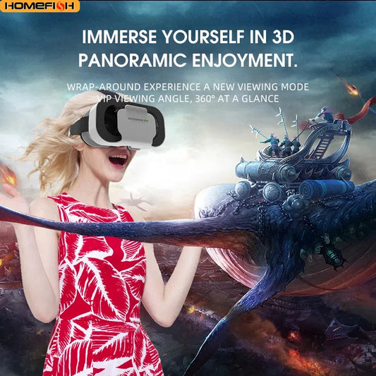 VR Glasses 3D Headset Virtual Reality Device Helmet Goggles Lenses Mobile Smartphone Smart Phone Cell Realidade Viar VR