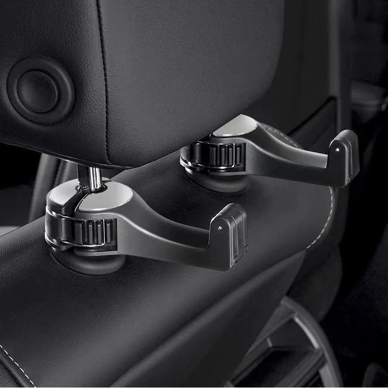1pc With Phone Holder 360° Rotation Car Seat Back Hooks Auto Headrest Hanging Clothes Umbrella Stand Support Hook Car Supplies
