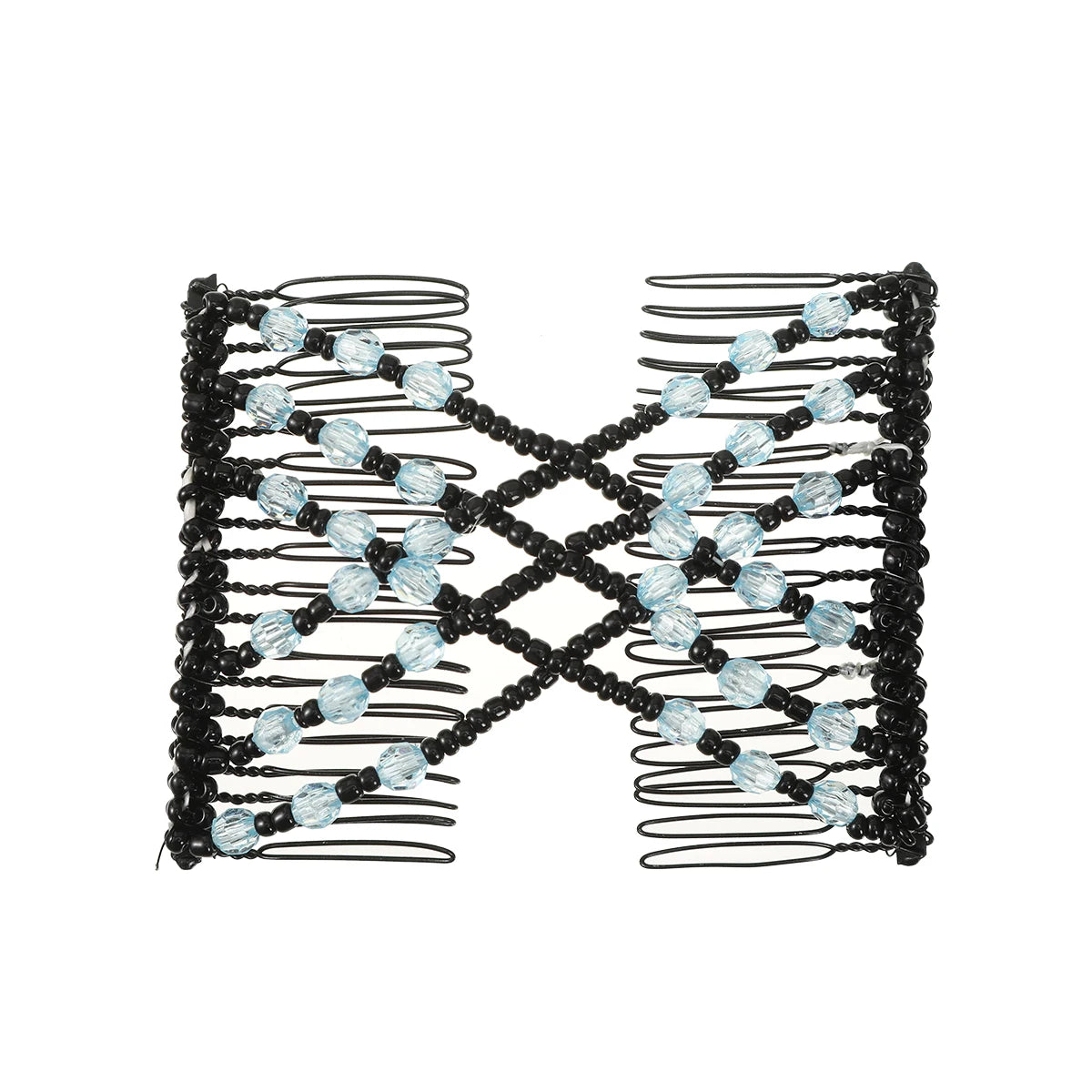 Vintage Creative Magic Hair Comb Double Row Elastic Hair Comb Disc Hair Clip For Women Headwear Hair Comb Hair Clip Fashion Hair