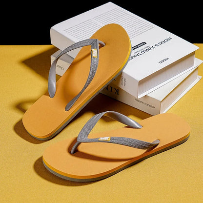 Men's Flip Flops 2025 Summer New Casual Versatile Clip Toe Beach Shoes Trendy Outerwear Anti Slip Cool Slippers