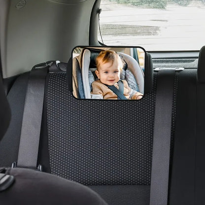 Baby Car Mirror, Safety Car Seat Mirror for Rear Facing Infant with Wide Crystal Clear View, Shatterproof, 360° Rotation