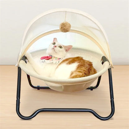 This floating pet bed has the features of moisture-proof, breathable, detachable, easy to clean, scratch-resistant and durable.