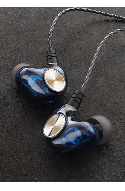 Android Mobile Phone DrivebyWire Headset Metal Heavy Bass Computer PC Headset InEar Sports Headset