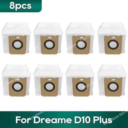 Compatible For Dreame D10 Plus / D9 Plus Robot Vacuums Spare Parts Kit Accessories Dust Bag Sack Replacement