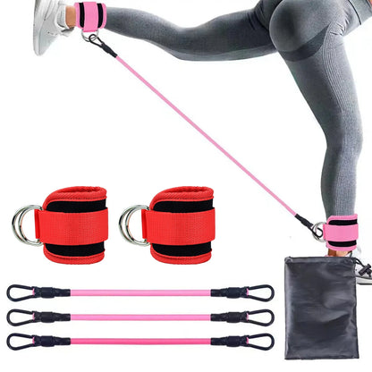 Resistance Bands With Ankle Straps Fitness Workout Training Resistance Bands Home Yoga Stretch Elastic Pilates Gym Equipment