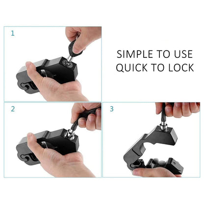 Motorcycle Grip Lock, Heavy Duty Anti Theft Helmet and Brake Lock Secures Bike, Scooter, Moped, ATV Brake Lock