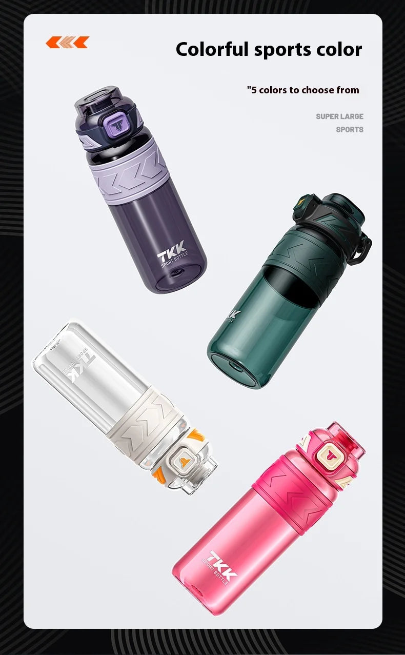 Sports Water Cup  Summer New Product: Large-Capacity Sports Water Cup  Student Straw Cup  One-Click Pop-Up Lid Plastic Cup