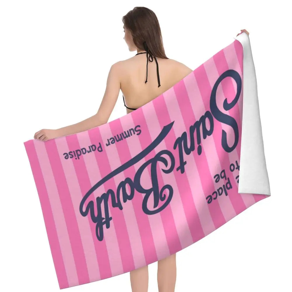 S-Saint B-Barth Beach Towel for Adults – Soft, Absorbent, and Lightweight for Travel
