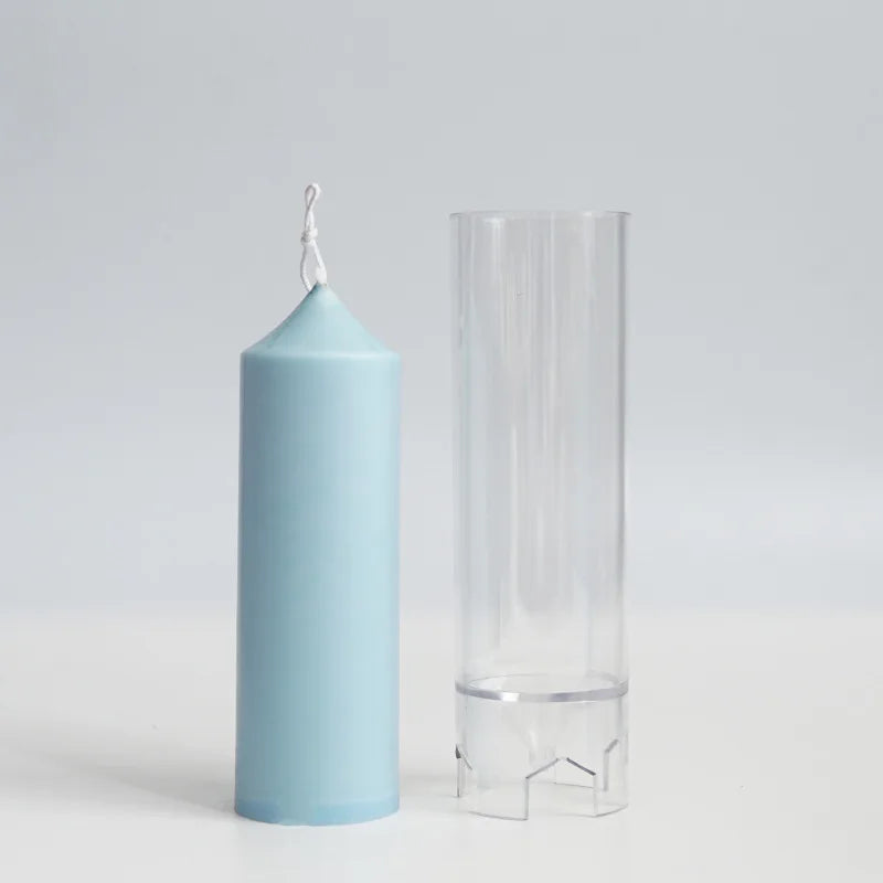 Spire Cylindrical Plastic Candle Mold DIY Geometric Conjoined Church Top Candles Making Supplies DIY Retro Church Wedding Decor