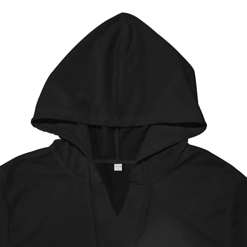 2024 Amazon New Men's Athleisure European and American Hooded Loose Short Sleeves