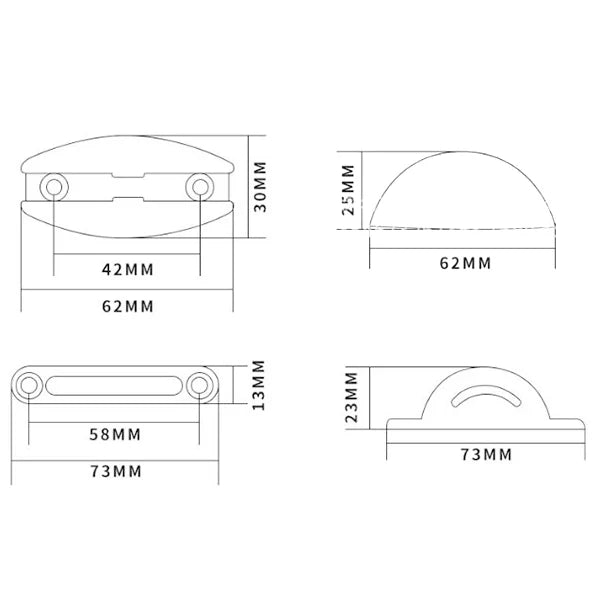 Door Retainer Catch for Caravan Motorhomes Boat Camper RV Door Stoper Clip