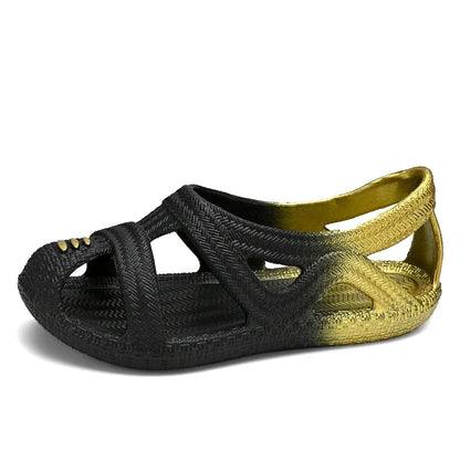 Sandalias Hombre Verano Sandals Men's New Summer Non-Slip Anti-Odor Hollow Breathable Outdoor Casual Flat Beach Shoes