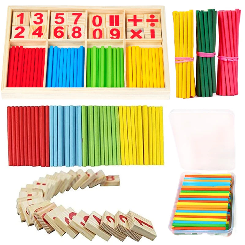 Counting Sticks Wooden/Plastic Lower Grades Mathematics Teaching Tools Office Educational Supplies Students Arithmetic Tool TMZ