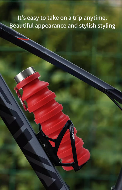 550ml collapsible water bottle cup, reusable BPA-free silicone collapsible water bottle, suitable for hiking in travel gym