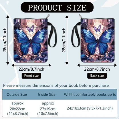 Flower Book Covers Daisy Book Protector Black Vintage Book Sleeve for Paperbacks Washable Fabric Cloth Book Cover with Zipper