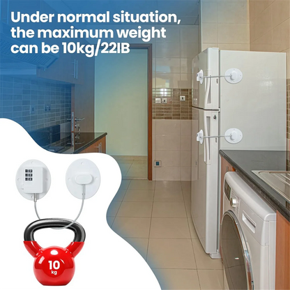 A36T-6 Pcs Cabinet Locks With Combination Fridge Lock Combo Child Safety Combination Lock With 6 Screwdrivers (White) Easy Insta