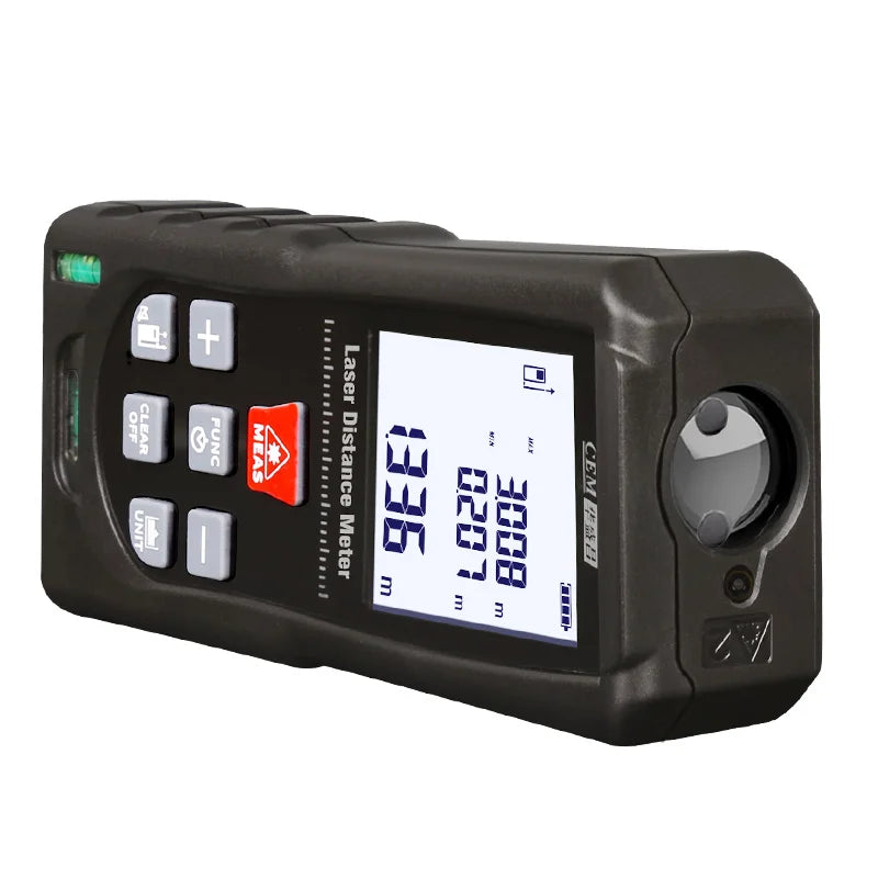 Laser Measuring Tool 328ft/100m, Red Light Laser Tape Measure with Angle Sensor, Pythagorean, Distance, Area, Volume Measuring