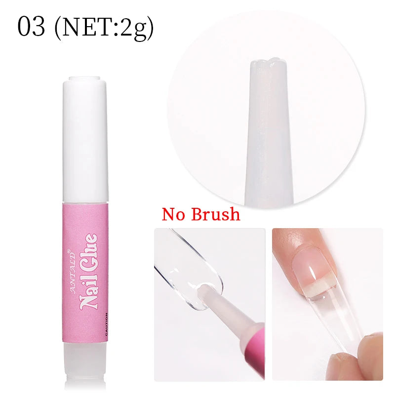 1 Bottle Fast Drying Nail Glue for False Nails 3D Rhinestone Decoration Professional Glue for Extension Manicure Adhesive Tools