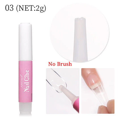 1 Bottle Fast Drying Nail Glue for False Nails 3D Rhinestone Decoration Professional Glue for Extension Manicure Adhesive Tools
