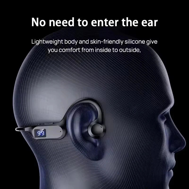 Real Bone Conduction Swimming Headset IPX8 Waterproof Wireless Bluetooth Headset Sports Swimming Professional Diving Headset