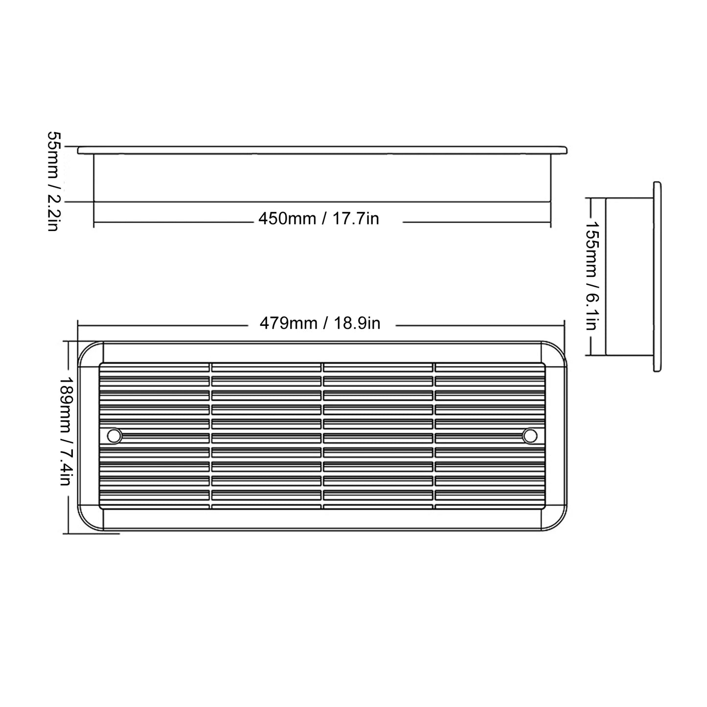 Rv Refrigerator Cooling Fan Three Fans Quiet Wide Application 12V Rv Fridge Fan with Protecting Net for  Motorhome Yacht