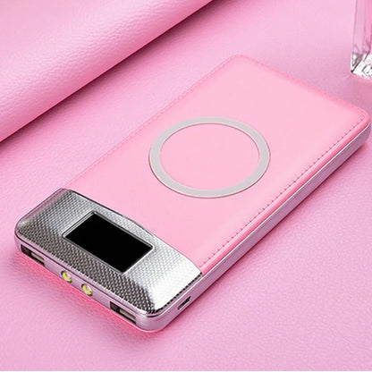 2025 New 10000mAh/20000mAh Four Color Wireless Mobile Power Bank External Battery Built in Charger Mobile Power Bank for iPhone