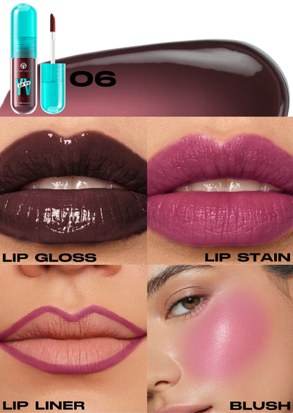 YOUNG VISION 6-Shade Avocado Long-Lasting Moisturizing Lip Stain is lightweight, non-sticky, non-stick cup lip stain