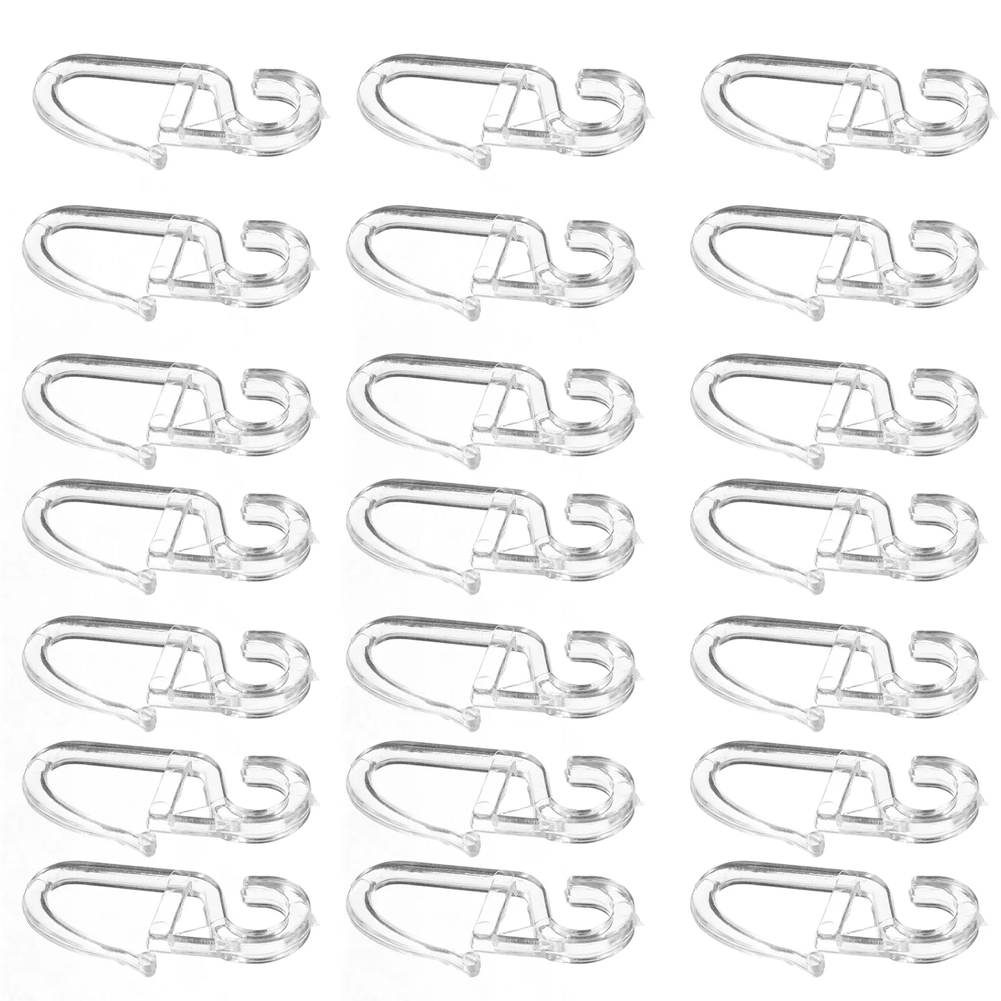 50pcs Plastic Bed Curtain Hooks Universal Sliding Hooks For Bedroom Bathroom Decorative Accessories With Flexible Roller