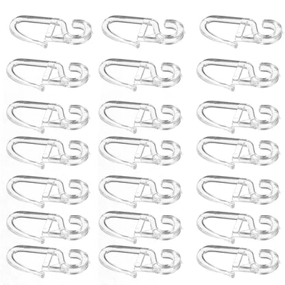 50pcs Plastic Bed Curtain Hooks Universal Sliding Hooks For Bedroom Bathroom Decorative Accessories With Flexible Roller