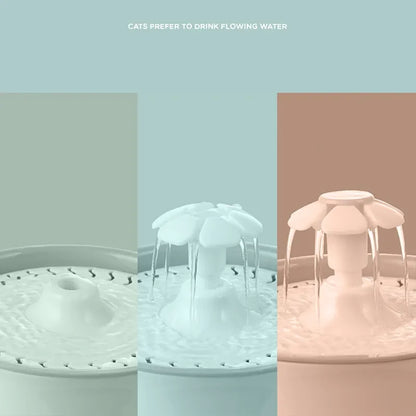 2.4L Pet Cat Dispenser Drinking Water Fountain Activated Carbon Filters LED Automatic Feeder Container USB Interface