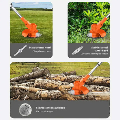 2025 new household garden electric lawn mower, lawn trimmer, automatic release rechargeable garden lawn trimmer