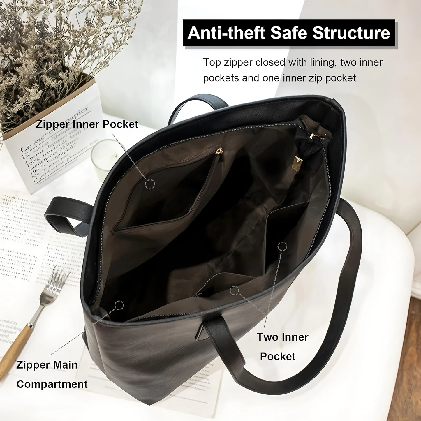 Women Fashion Bag Tote Bags for PU Shoulder Bag for Women Versatile Large Capacity Bags Split Leather Totes Handbag Work Travel