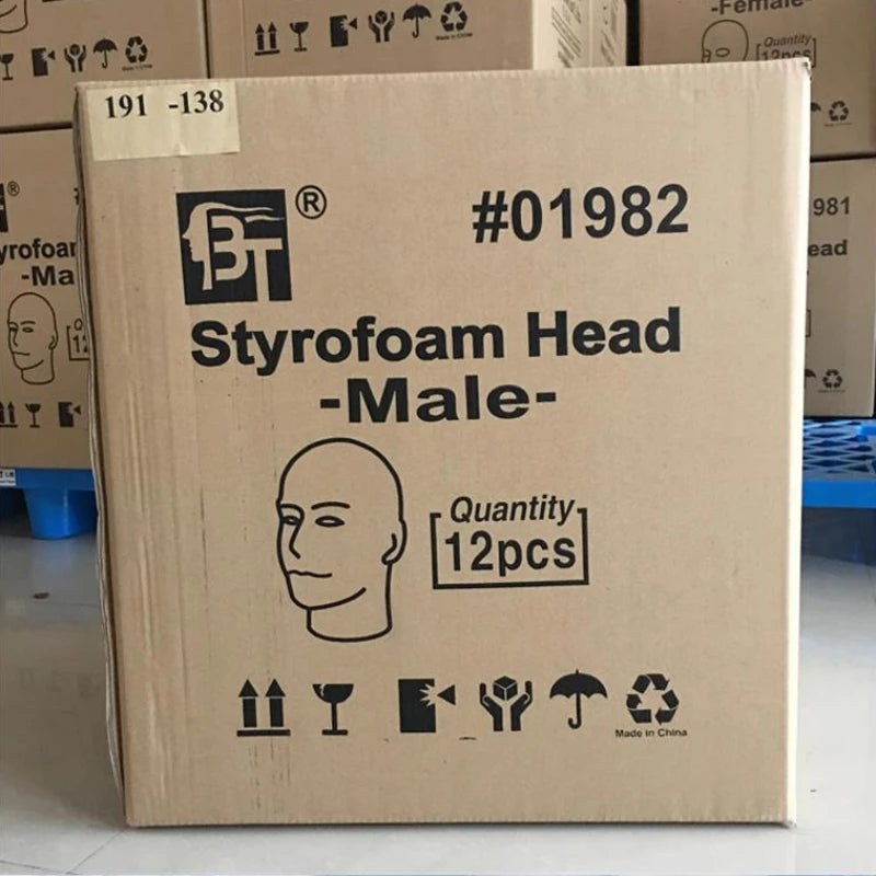 Head Mould Foam Family Foam Head Foam Head Fixed Props Display Head Wig Practice Plastic Wig Crochet Hooks