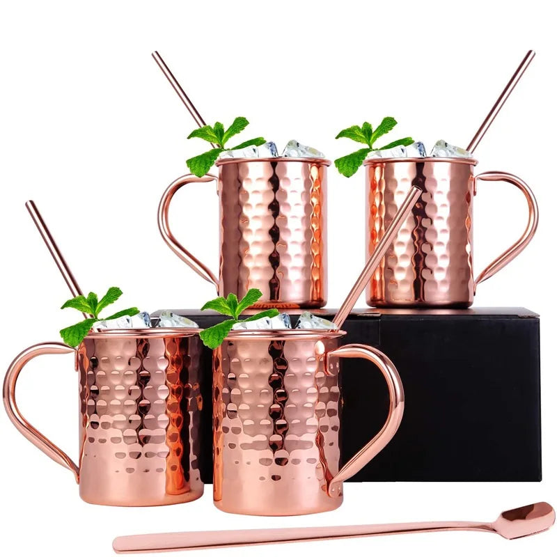 400ml 16.0oz Moscow Mule Mug Durable Copper Plated Beer Mugs Coffee Mug Milk Cup Cup Drinkware Cocktail kit