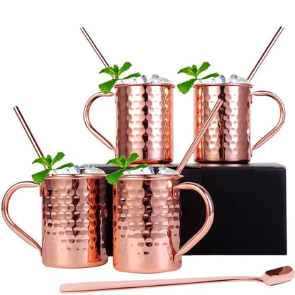 400ml 16.0oz Moscow Mule Mug Durable Copper Plated Beer Mugs Coffee Mug Milk Cup Cup Drinkware Cocktail kit