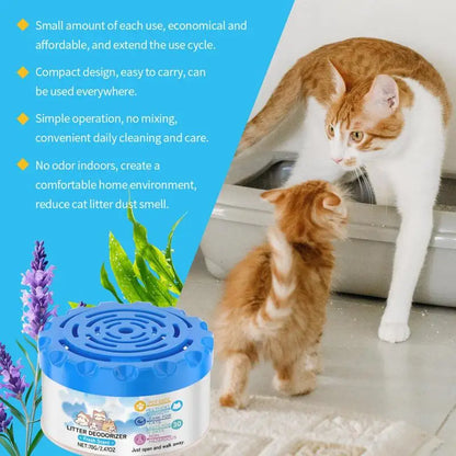 Litter Box Deodorizer Odor Eliminator Litterbox Deodorizer Cat Litter Scent Deodorizer Smell Eliminator Odor Absorber Gel