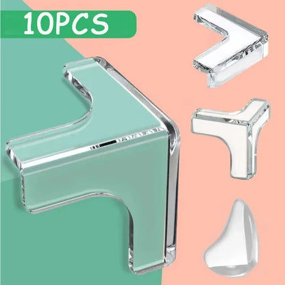 10PCS Clear Anti-collision Coffee Table Furniture Corner Protectors Soft Corner Sheathing Living Room Decor