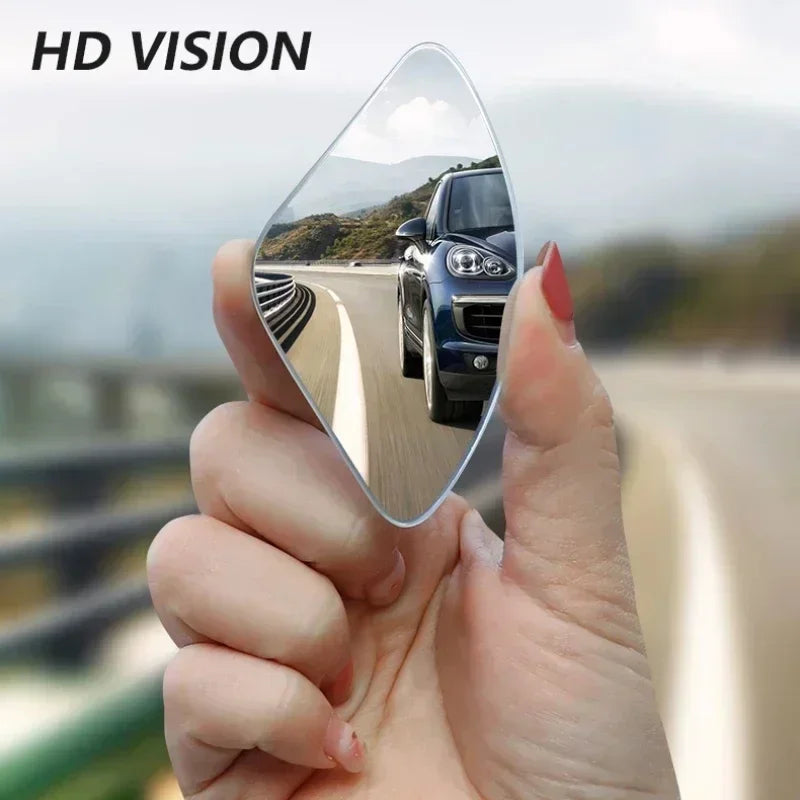 Car Blind Spot Mirror Frameless Auxiliary Rearview Mirror Auto Motorcycle Universal Wide Angle Adjustable Small Mirrors