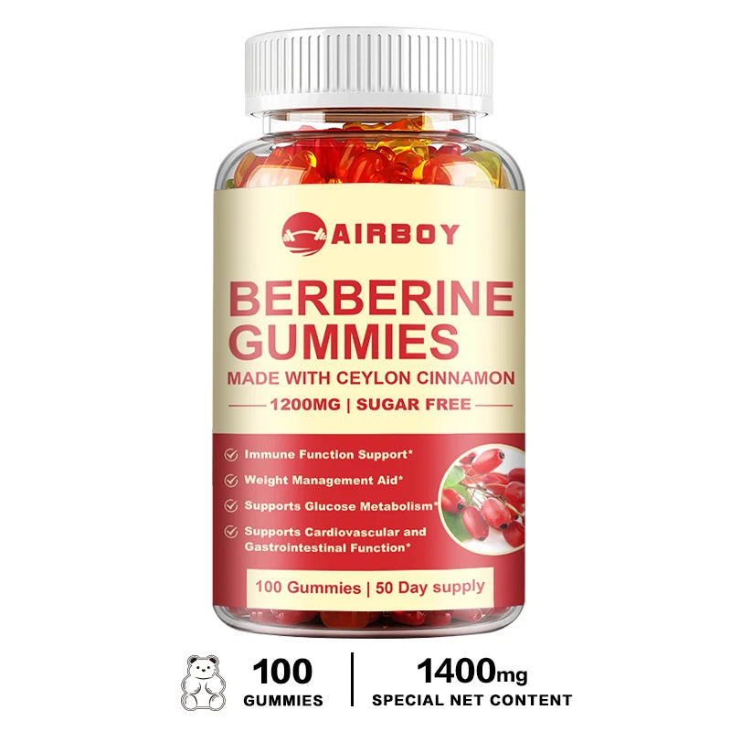 Berberine & Ceylon Cinnamon Gummies - Support Immune, Heart, Metabolic and Digestive Health