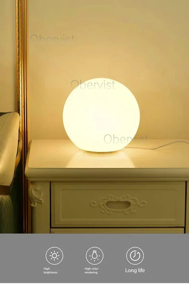 Decorative Ball Table Lamp Bedside Nightlight Girls Ins Gift Atmosphere Lamp Romantic Warm Children's Room Desk Bedroom Floor La