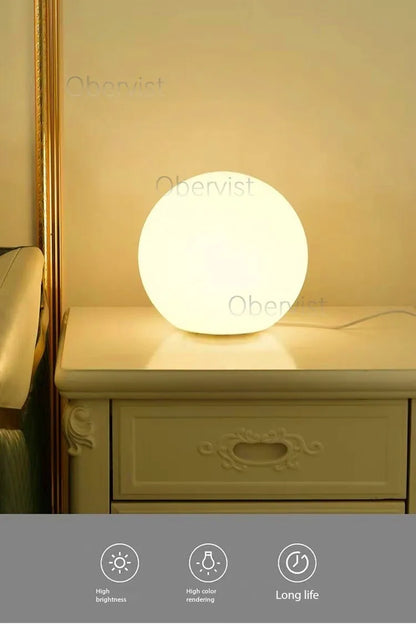 Decorative Ball Table Lamp Bedside Nightlight Girls Ins Gift Atmosphere Lamp Romantic Warm Children's Room Desk Bedroom Floor La