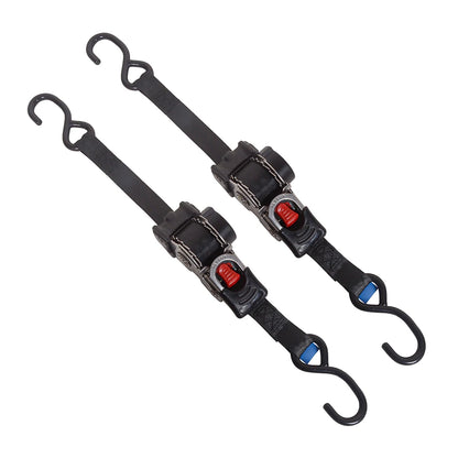 Single Hook / Double Hook Stainless Steel Auto Retractable Universal Easy To Carry Ratchet Tie Down Starp S-Hooks Trailer Towing