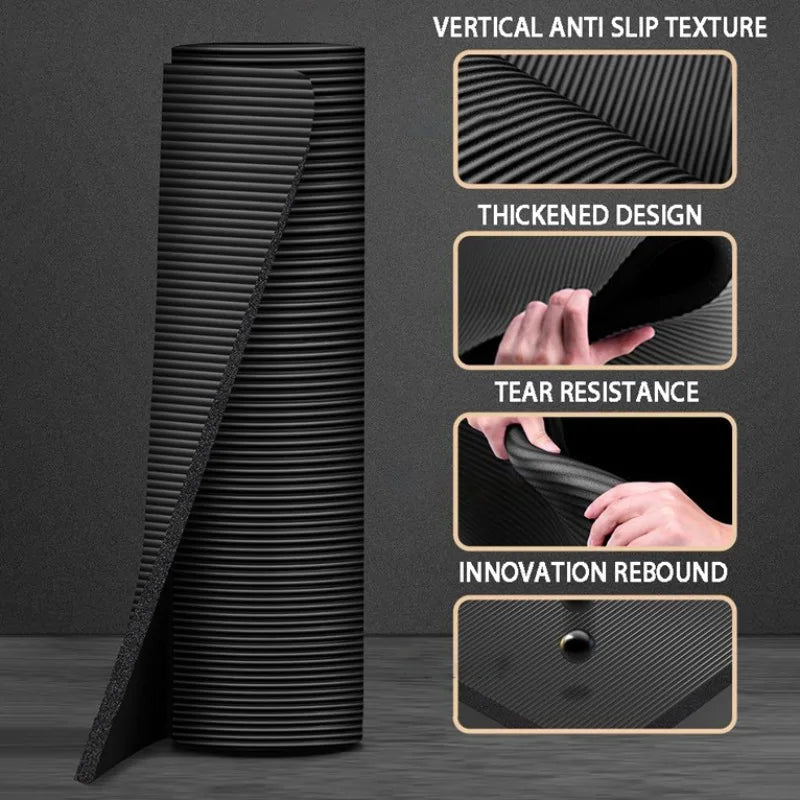 Yoga Mat Anti-skid Sports Fitness Mat Thick NBR Comfort Foam Yoga Matt For Exercise Yoga And Pilates Gymnastics Mat