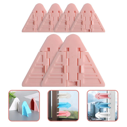 6 Pcs Hand Sliding Door Child Lock Baby Proof Security ABS Safety Lock No Screws Easy Install Closet Glass Wardrobe
