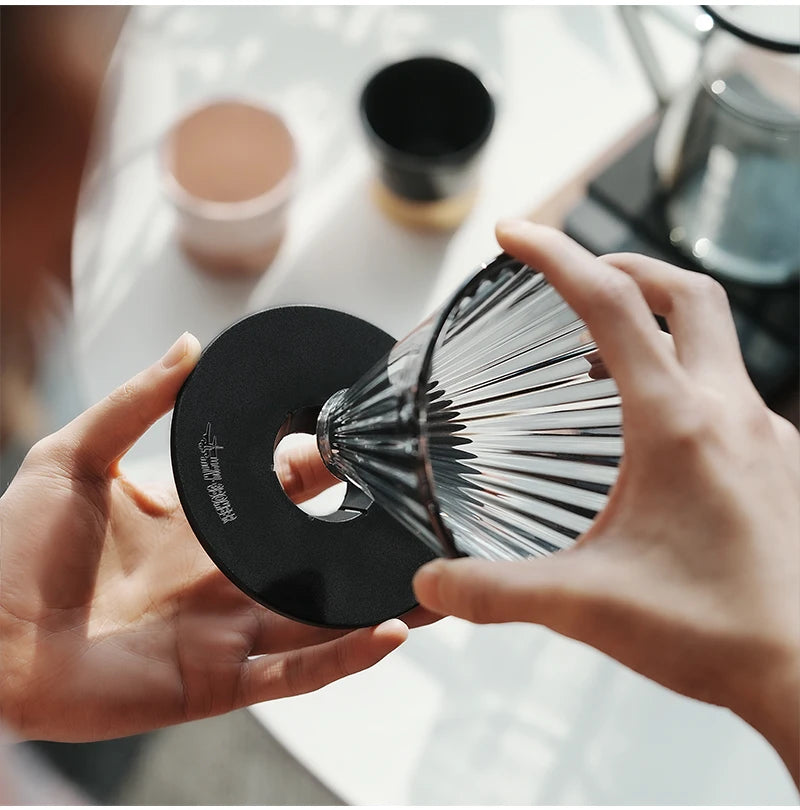 MHW-3BOMBE Pour Over Coffee Dripper Glass Coffee Dripper Coffee Filter Cup Reusable Coffee Drip Filter Cone Coffee Maker