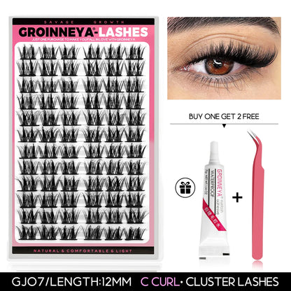 Diy Lash Extension Kit Cluster Eyelash Extension Kit Individual Lashes Kit Lash Bond and Seal Lash Glue and Lash Tweezers Makeup