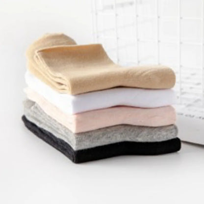 5 Pairs Diabetic Non Binding Socks for Women Pregnant Woman Elderly Long Socks Comfortable Breathable Black White Socks Women