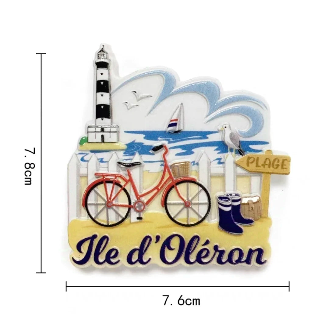 Europe France Lyon Strasbourg Marseille Resin 3D Fridge Magnets Tourism Souvenir Refrigerator Sticker